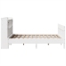 Estructura de cama sin colchón madera de pino blanca 140x190 cm