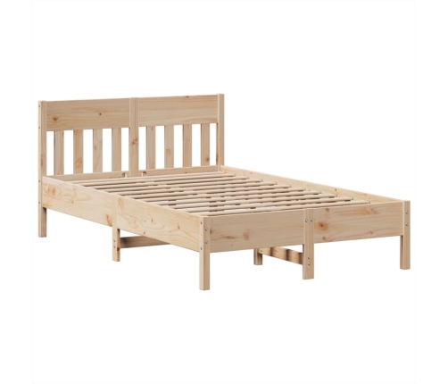 Estructura de cama sin colchón madera maciza de pino 135x190 cm