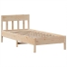 Estructura de cama sin colchón madera maciza de pino 90x190 cm