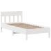 Estructura de cama sin colchón madera maciza blanca 90x190 cm