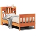 Estructura de cama sin colchón madera maciza marrón 90x190 cm