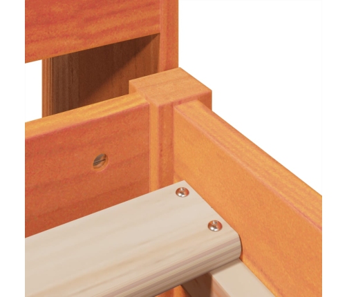 Estructura de cama sin colchón madera maciza marrón 90x190 cm
