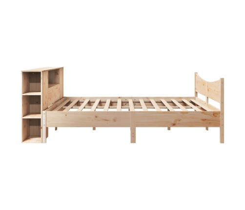 Estructura de cama sin colchón madera maciza de pino 200x200 cm