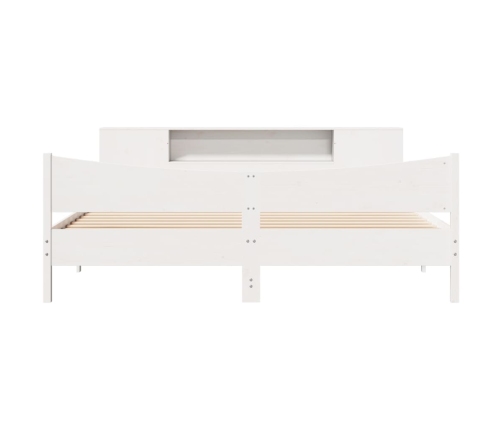 Estructura de cama sin colchón madera maciza blanca 200x200 cm