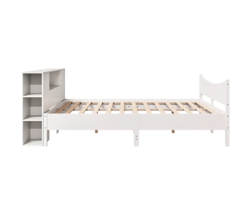 Estructura de cama sin colchón madera maciza blanca 200x200 cm