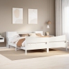 Cama sin colchón madera maciza de pino blanca 180x200 cm