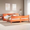 Cama sin colchón madera maciza de pino marrón cera 180x200 cm