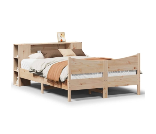 Estructura de cama sin colchón madera maciza de pino 160x200 cm