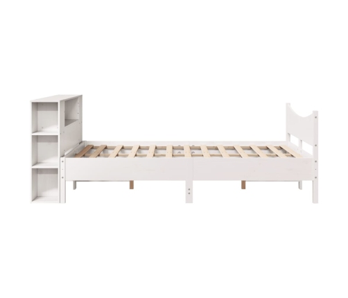 Estructura de cama sin colchón madera de pino blanca 150x200 cm