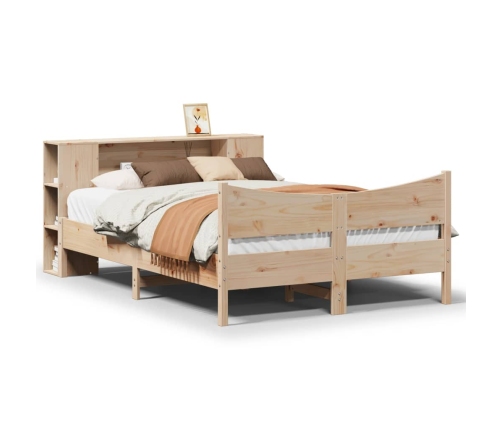 Estructura de cama sin colchón madera de pino maciza 120x200 cm