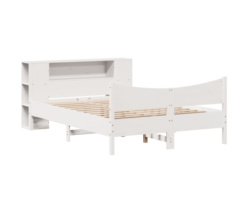 Estructura de cama sin colchón madera de pino blanca 120x200 cm