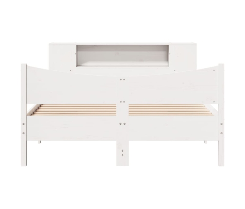 Estructura de cama sin colchón madera de pino blanca 120x200 cm