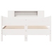 Estructura de cama sin colchón madera de pino blanca 120x200 cm