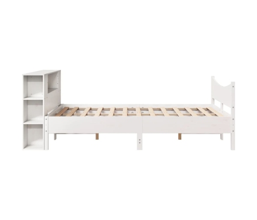 Estructura de cama sin colchón madera de pino blanca 120x200 cm