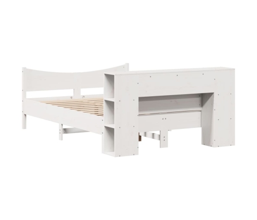 Estructura de cama sin colchón madera de pino blanca 120x200 cm
