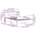 Estructura de cama sin colchón madera de pino blanca 120x200 cm