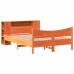 Cama sin colchón madera maciza de pino marrón cera 120x200 cm