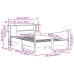 Cama sin colchón madera maciza de pino marrón cera 120x200 cm