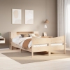 Estructura de cama sin colchón madera maciza de pino 140x190 cm