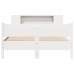 Estructura de cama sin colchón madera de pino blanca 140x190 cm