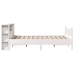 Estructura de cama sin colchón madera de pino blanca 140x190 cm