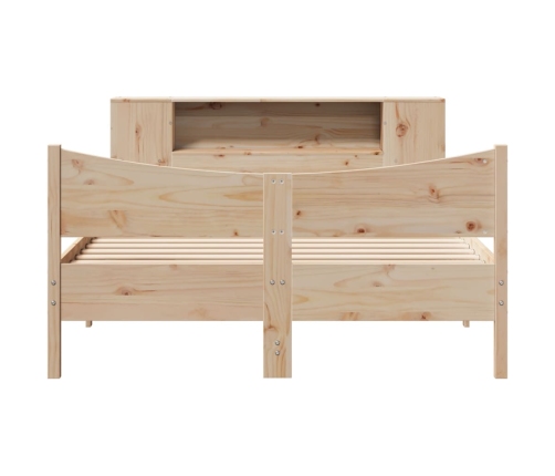 Estructura de cama sin colchón madera maciza de pino 135x190 cm