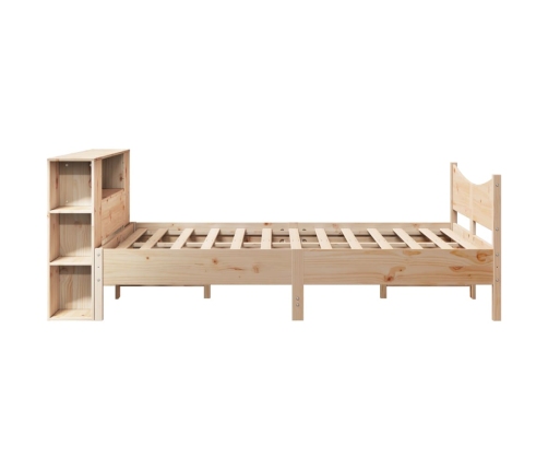 Estructura de cama sin colchón madera maciza de pino 135x190 cm