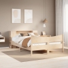 Estructura de cama sin colchón madera maciza de pino 135x190 cm