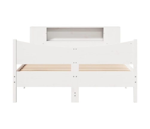 Estructura de cama sin colchón madera de pino blanco 135x190 cm