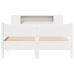 Estructura de cama sin colchón madera de pino blanco 135x190 cm