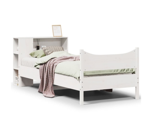 Estructura cama sin colchón madera maciza pino blanca 100x200cm