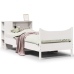 Estructura cama sin colchón madera maciza pino blanca 100x200cm