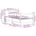 Estructura cama sin colchón madera maciza pino blanca 100x200cm