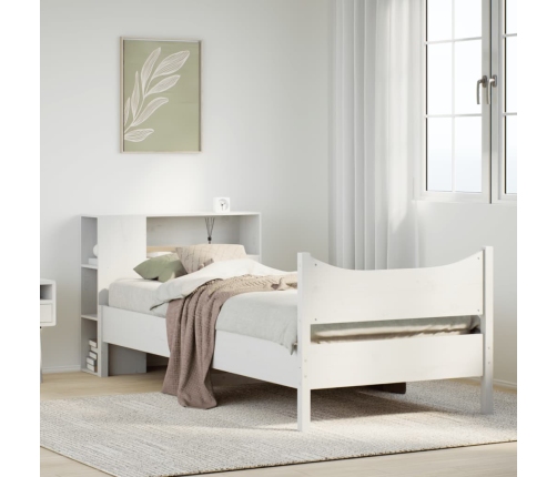 Estructura cama sin colchón madera maciza pino blanca 100x200cm