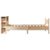 Estructura de cama sin colchón madera maciza de pino 90x200 cm
