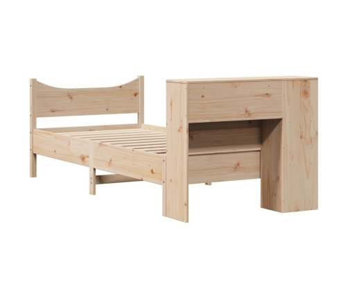 Estructura de cama sin colchón madera maciza de pino 90x200 cm