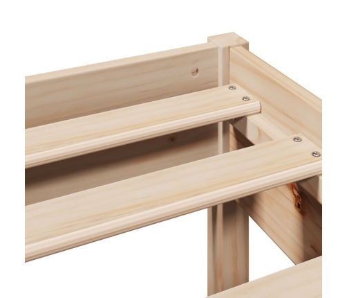 Estructura de cama sin colchón madera maciza de pino 90x200 cm