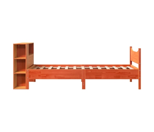 Estructura de cama sin colchón madera de pino marrón 90x200 cm