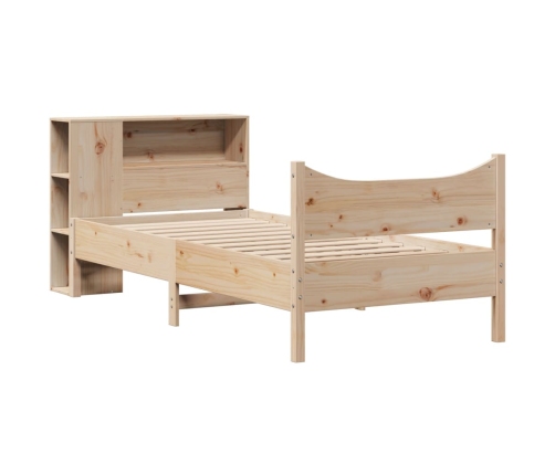 Estructura de cama sin colchón madera maciza de pino 90x190 cm