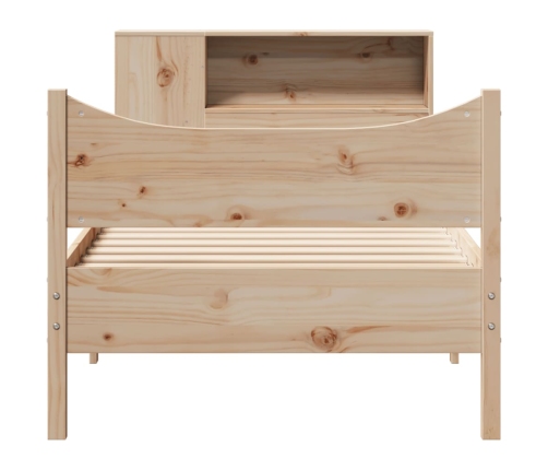 Estructura de cama sin colchón madera maciza de pino 90x190 cm
