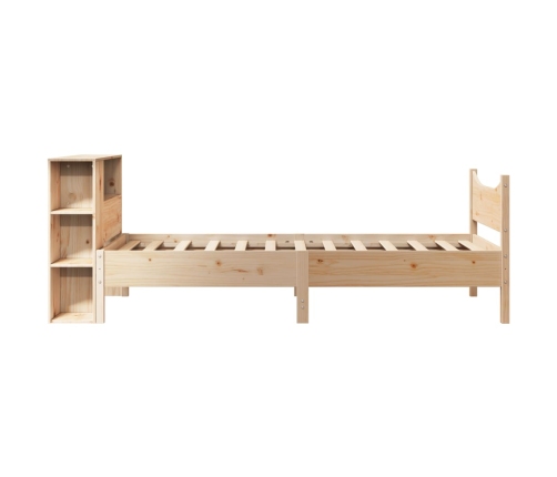 Estructura de cama sin colchón madera maciza de pino 90x190 cm