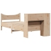 Estructura de cama sin colchón madera maciza de pino 90x190 cm