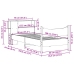 Estructura de cama sin colchón madera maciza de pino 90x190 cm