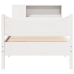 Estructura de cama sin colchón madera maciza blanca 90x190 cm