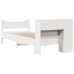 Estructura de cama sin colchón madera maciza blanca 90x190 cm