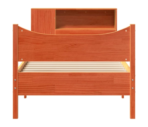 Estructura de cama sin colchón madera maciza marrón 90x190 cm