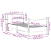 Estructura de cama sin colchón madera maciza pino 75x190 cm