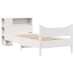Estructura de cama sin colchón madera maciza blanca 75x190 cm