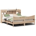 Estructura de cama sin colchón madera maciza de pino 200x200 cm