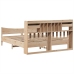 Estructura de cama sin colchón madera maciza de pino 200x200 cm